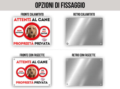 TARGA ATTENTI AL CANE - BASSET FAUVE DE BRETAGNE - immagine 2
