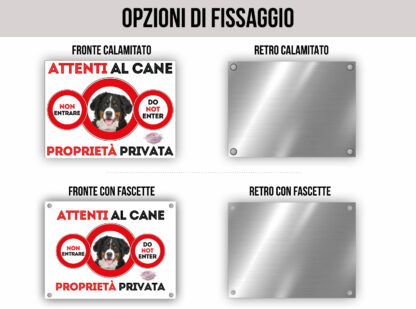TARGA ATTENTI AL CANE - BOVARO DEL BERNESE - immagine 2