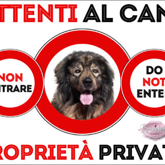 TARGA ATTENTI AL CANE - CANE DA PASTORE DI CIARPLANINA