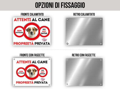 TARGA ATTENTI AL CANE - JACK RUSSEL TERRIER - immagine 2