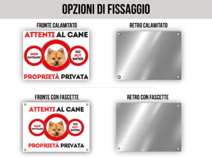 TARGA ATTENTI AL CANE - SPITZ - immagine 2