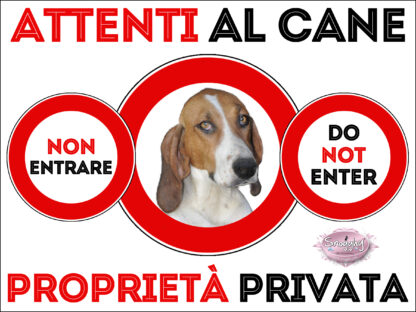 TARGA ATTENTI AL CANE - ANGLO FRANCAIS DE PETITE VENERIE