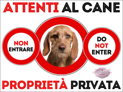 TARGA ATTENTI AL CANE - BASSET FAUVE DE BRETAGNE