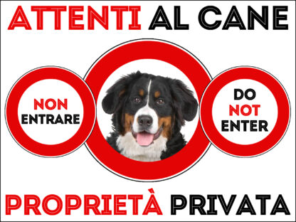 TARGA ATTENTI AL CANE - BOVARO DEL BERNESE