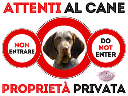 TARGA ATTENTI AL CANE - BRACCO DI BURGOS