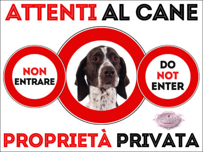 TARGA ATTENTI AL CANE - BRACCO FRANCESE PIRENEI