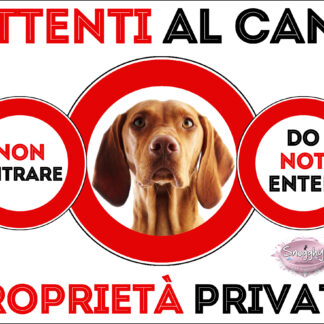 TARGA ATTENTI AL CANE - BRACCO UNGHERESE