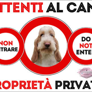 TARGA ATTENTI AL CANE - BRIQUET GRIFFON VENDEEN