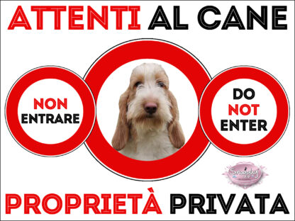TARGA ATTENTI AL CANE - BRIQUET GRIFFON VENDEEN