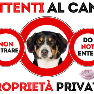 TARGA ATTENTI AL CANE - BOVARO DELL'APPENZELL