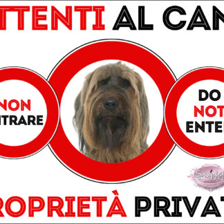TARGA ATTENTI AL CANE - CANE DA PASTORE DI BRIE