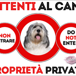 TARGA ATTENTI AL CANE - CANE DA PASTORE POLACCO DI VALLEE