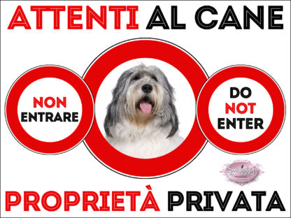 TARGA ATTENTI AL CANE - CANE DA PASTORE POLACCO DI VALLEE