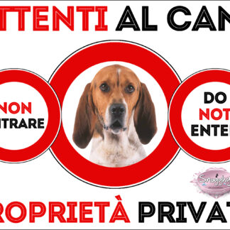 TARGA ATTENTI AL CANE - CHIEN D’ARTOIS