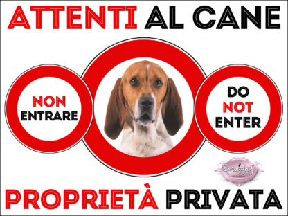 TARGA ATTENTI AL CANE - CHIEN D’ARTOIS