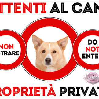 TARGA ATTENTI AL CANE - CANAAN