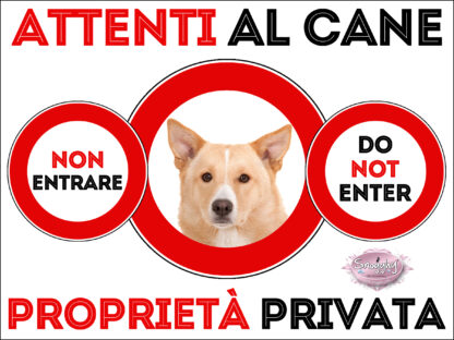 TARGA ATTENTI AL CANE - CANAAN