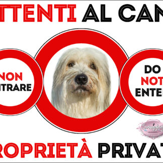 TARGA ATTENTI AL CANE - CANE DA PASTORE DELLA RUSSIA MERIDIONALE