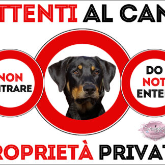 TARGA ATTENTI AL CANE - CANE DA PASTORE DI BEAUCE