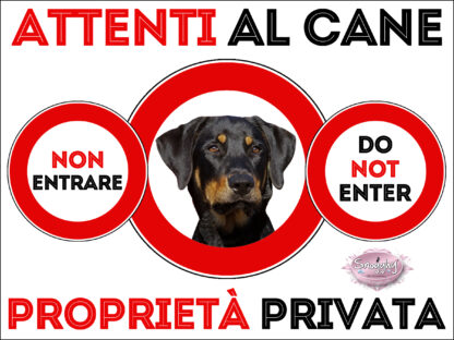 TARGA ATTENTI AL CANE - CANE DA PASTORE DI BEAUCE