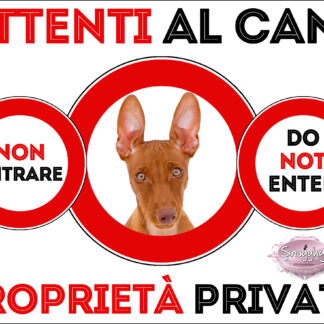 TARGA ATTENTI AL CANE - CIRNECO DELL'ETNA