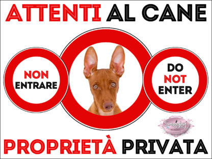 TARGA ATTENTI AL CANE - CIRNECO DELL'ETNA