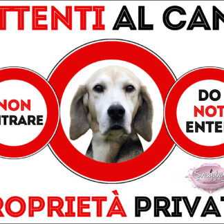 TARGA ATTENTI AL CANE - DUNKER