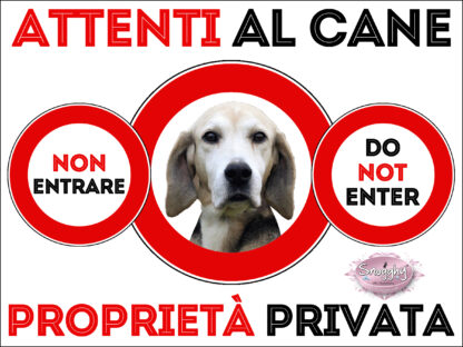 TARGA ATTENTI AL CANE - DUNKER
