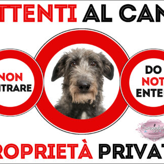 TARGA ATTENTI AL CANE - BLOOD HOUND
