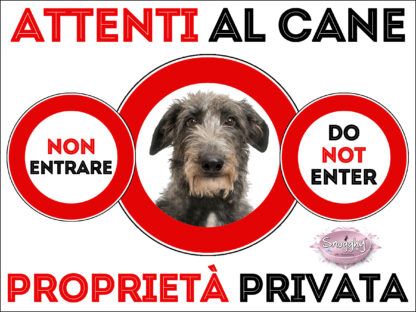 TARGA ATTENTI AL CANE - BLOOD HOUND