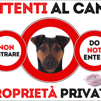 TARGA ATTENTI AL CANE - DEUTSCHER JAGD TERRIER