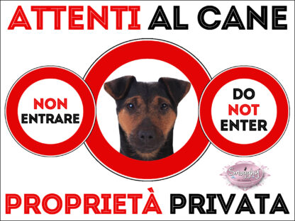 TARGA ATTENTI AL CANE - DEUTSCHER JAGD TERRIER