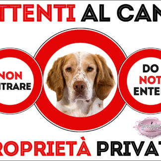 TARGA ATTENTI AL CANE - EPAGNEUL FRANCAIS