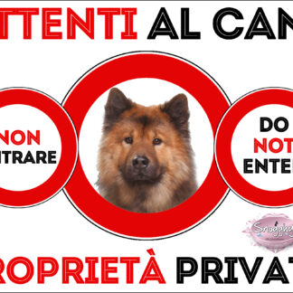 TARGA ATTENTI AL CANE - EURASIER