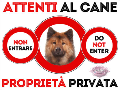 TARGA ATTENTI AL CANE - EURASIER