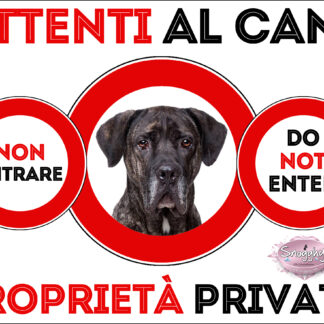 TARGA ATTENTI AL CANE - FILA BRASILEIRO