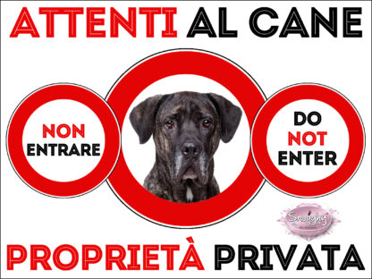 TARGA ATTENTI AL CANE - FILA BRASILEIRO