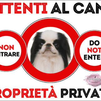 TARGA ATTENTI AL CANE - JAPANESE CHIN