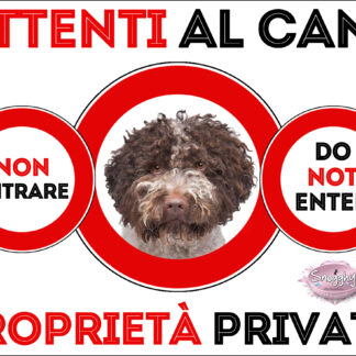 TARGA ATTENTI AL CANE - LAGOTTO ROMAGNOLO