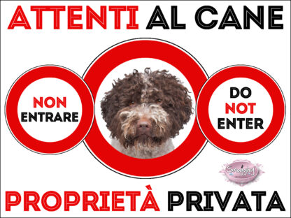 TARGA ATTENTI AL CANE - LAGOTTO ROMAGNOLO