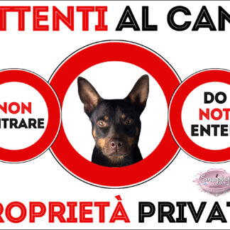 TARGA ATTENTI AL CANE - PASTORE AUSTRALIANO KELPIE