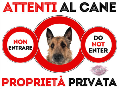 TARGA ATTENTI AL CANE - PASTORE BELGA LAKENOIS