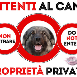TARGA ATTENTI AL CANE - PASTORE DI KARST