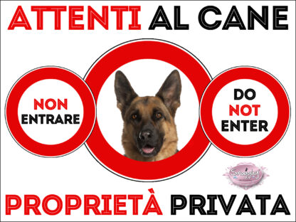 TARGA ATTENTI AL CANE - PASTORE TEDESCO