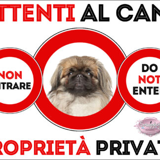 TARGA ATTENTI AL CANE - PECHINESE