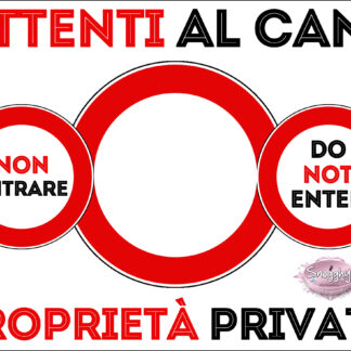 TARGA ATTENTI AL CANE PERSONALIZZATA
