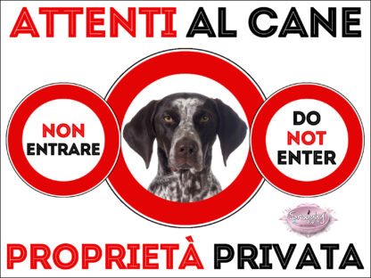 TARGA ATTENTI AL CANE - POINTER