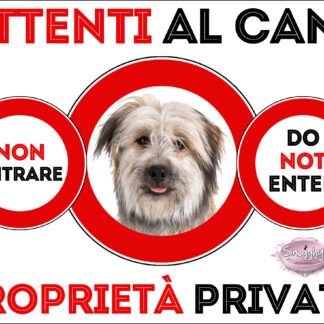 TARGA ATTENTI AL CANE - PASTORE DEI PIRENEI