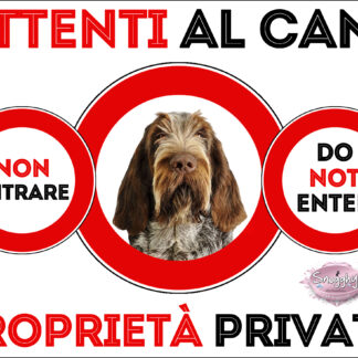 TARGA ATTENTI AL CANE - SPINONE ITALIANO