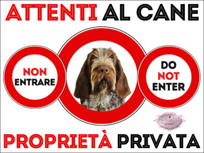TARGA ATTENTI AL CANE - SPINONE ITALIANO